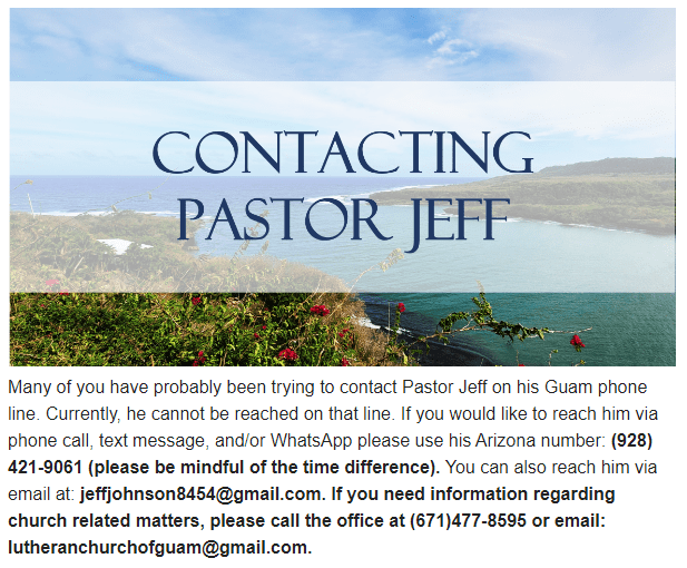 Contacting Jeff