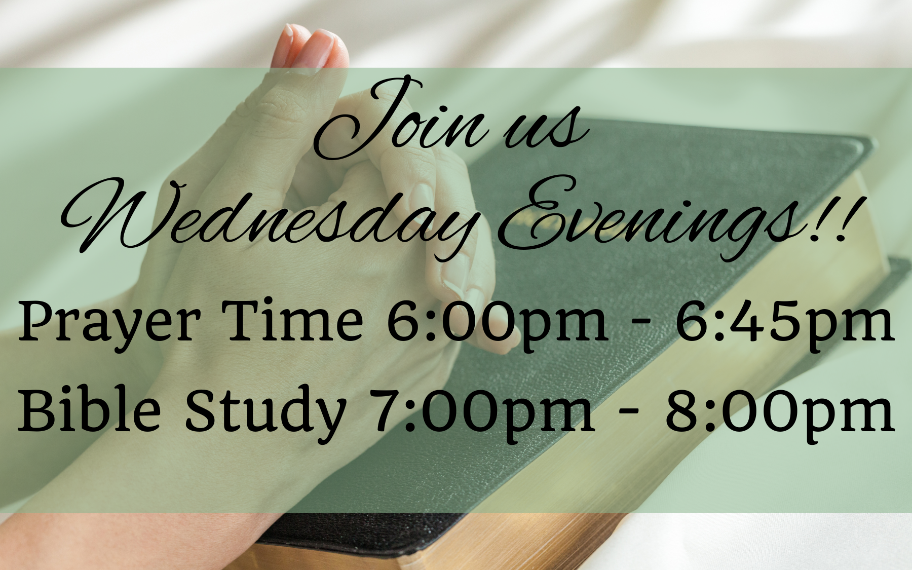 Prayer Time and Bible Study